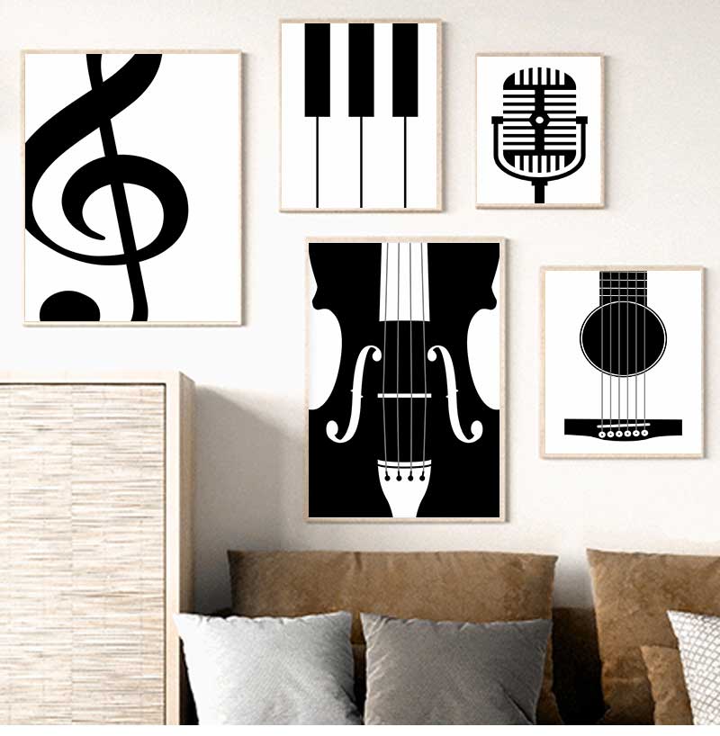 Picture Of Musical Instrument - Минималистичные постеры и принты с инструментами,
