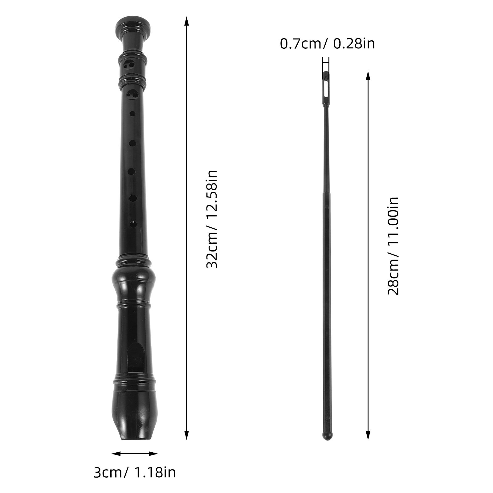 8-дырочный черный прозрачный ф – обзор и цена Soprano Recorder Plastic