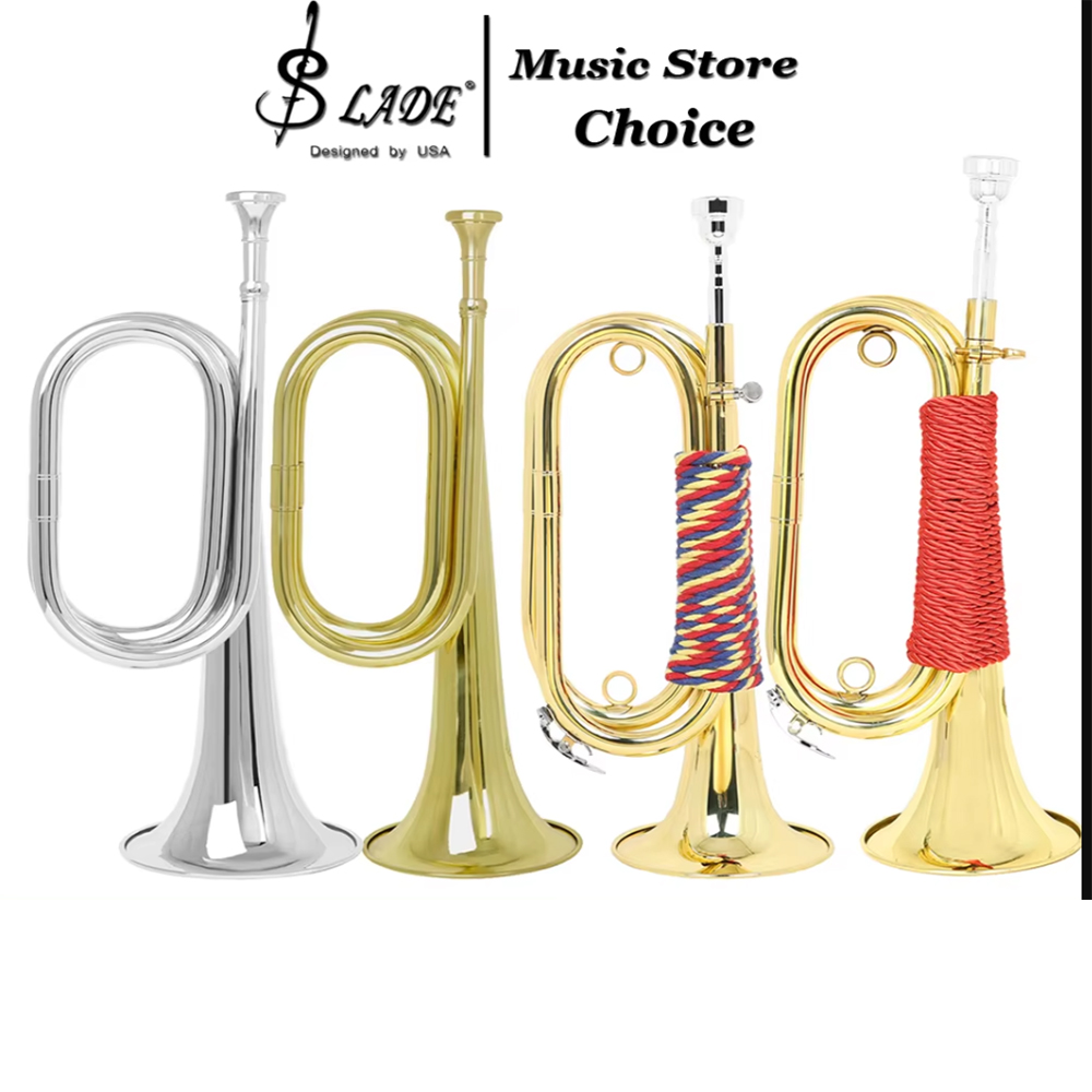 Мини-труба-горн Bb из латуни,  – обзор и цена Musical Instrument Bugle