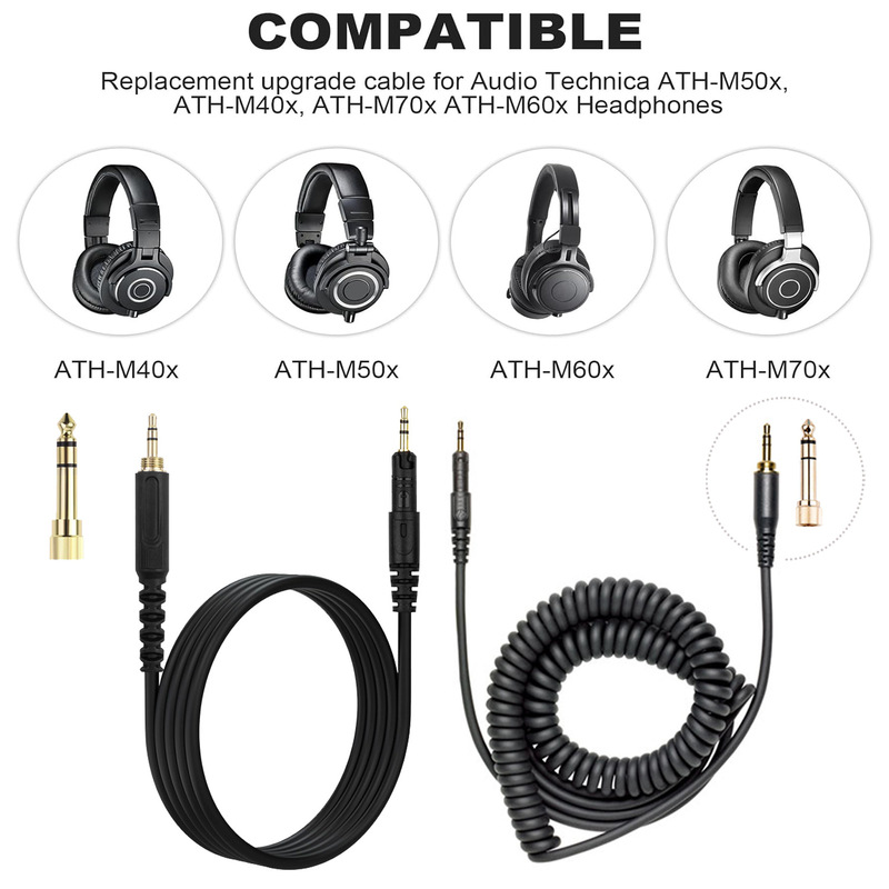 Замена спирального аудиокабеля – обзор и цена Audio Technica Headphone Ath-M50X