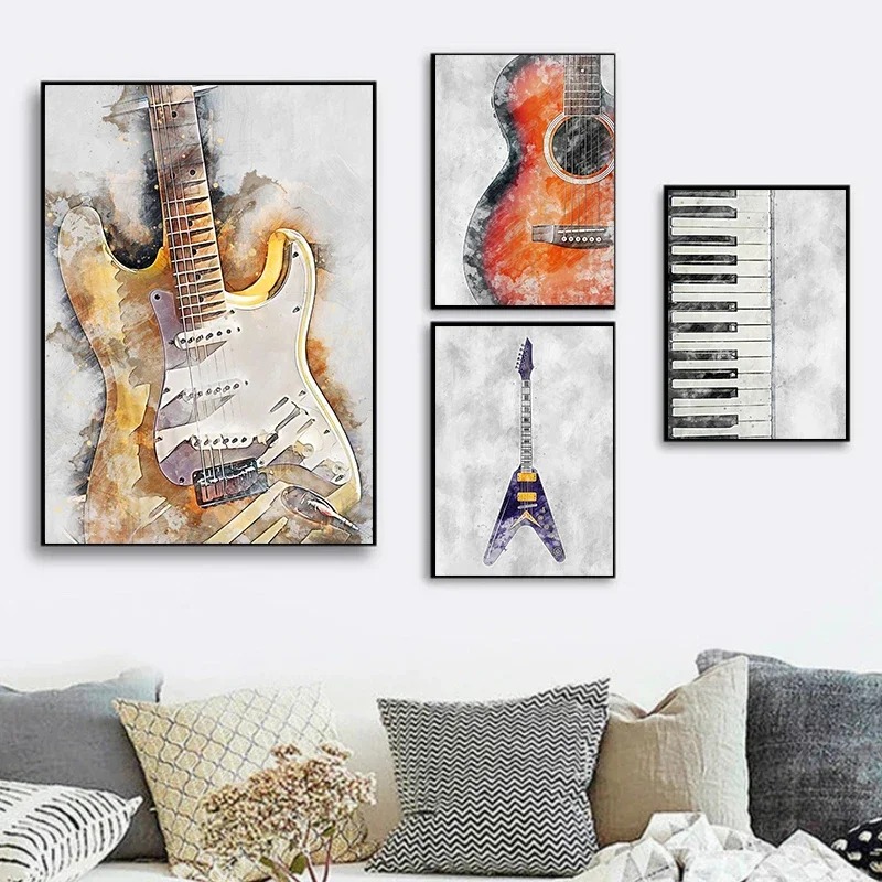 1 шт. безрамный художественный – обзор и цена Picture Of Musical Instrument
